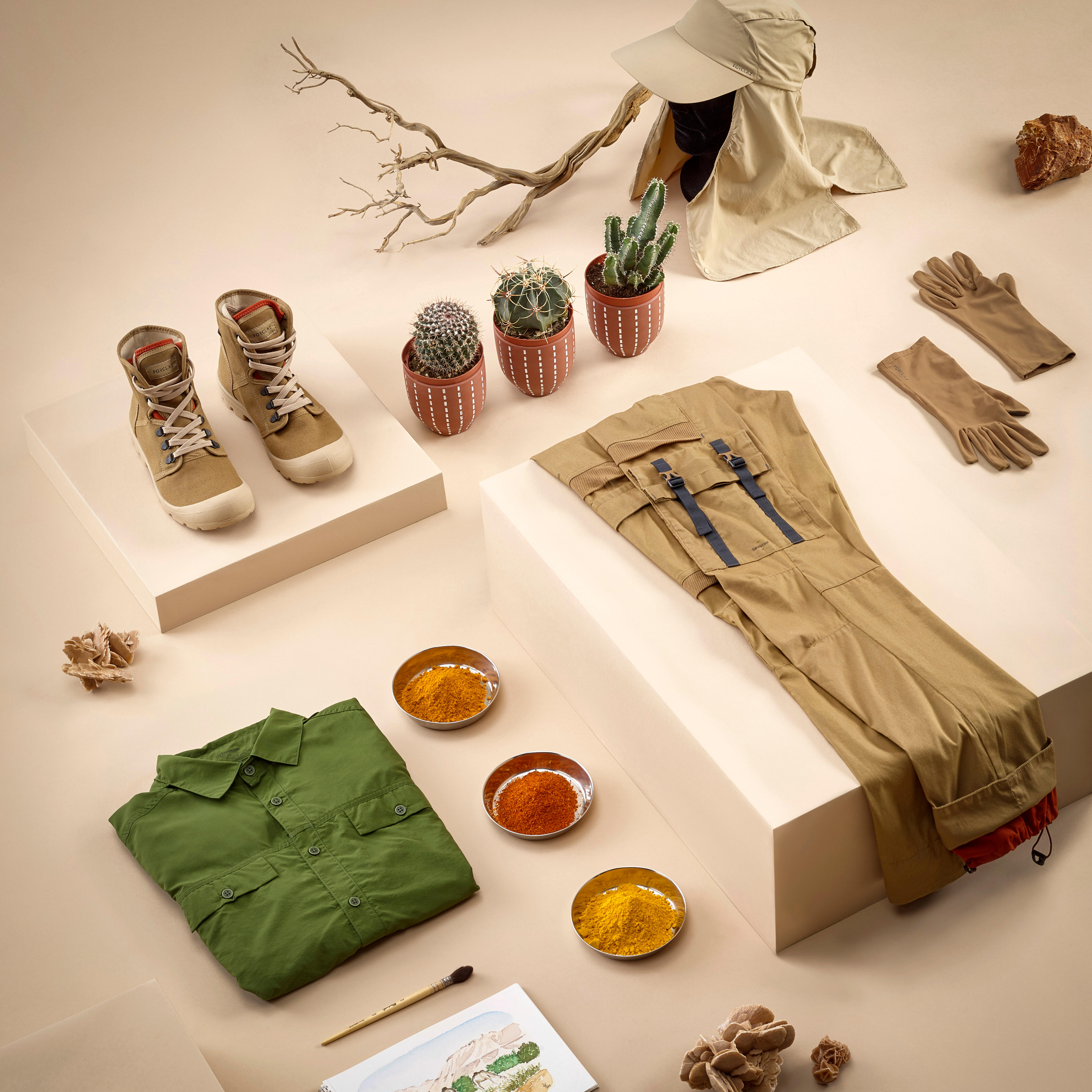 Unisex Desert Trekking Sand-Proof Boots Desert 500 - Brown