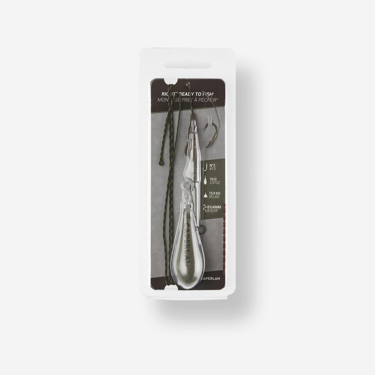 Montage carpe rig clip ready to fish 70g h2 pêche de la carpe
