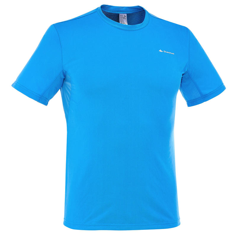 T-shirt Randonnée montagne MH100 manches courtes homme Bleu T-shirt Randonnée montagne MH100 manches courtes homme Bleu