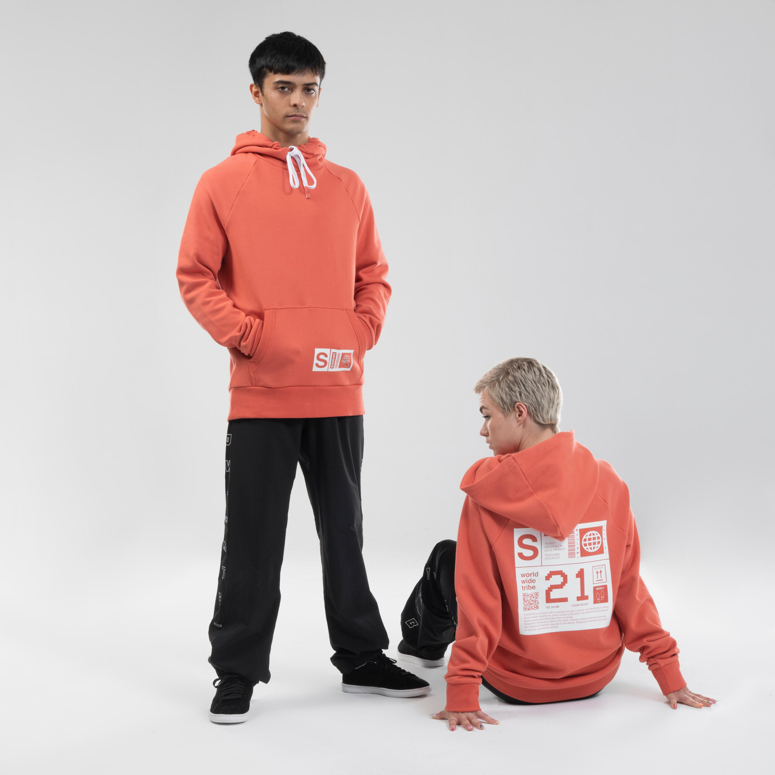 Red urban dance hoodie