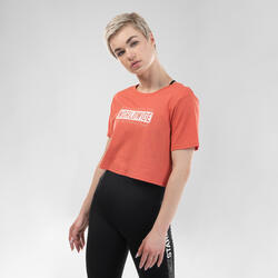 T-shirt crop top danses urbaines rouge femme