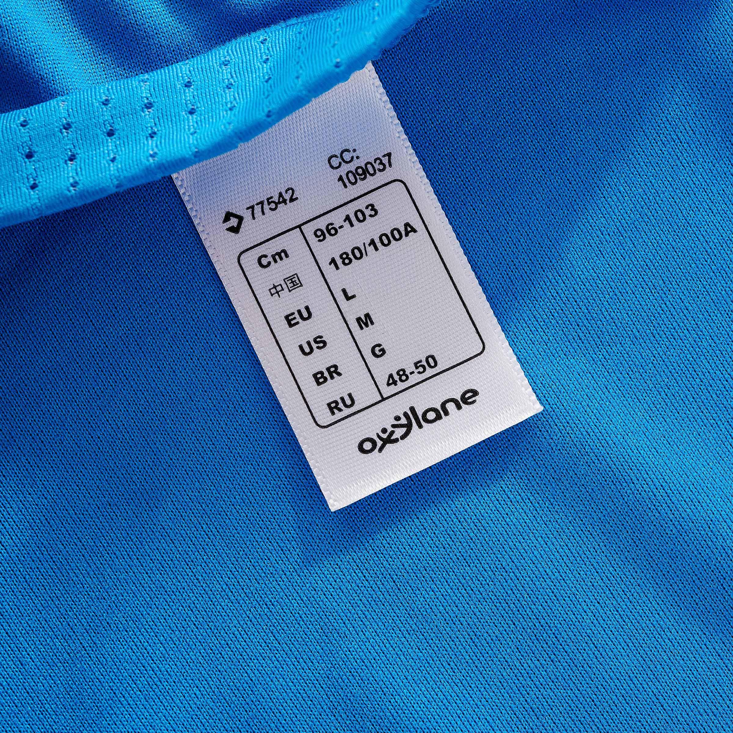 MH100 Men's Short Sleeve Mountain Hiking T-shirt - Blue 9/12