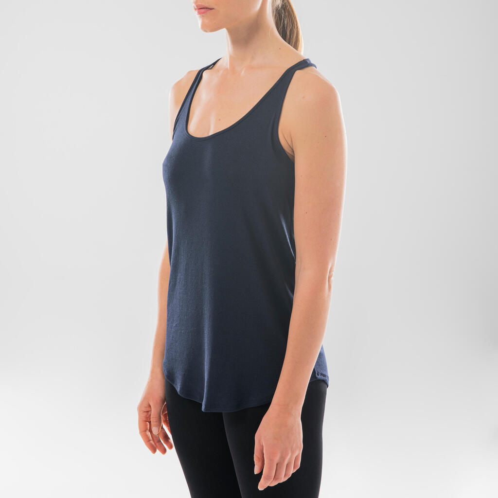 Top Modern Dance fließend Damen marineblau