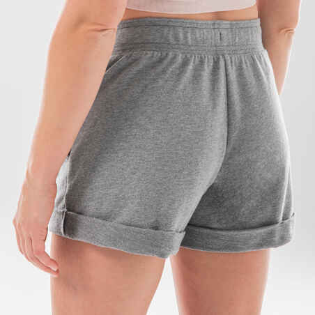 Women's Modern Dance High-Waisted Shorts - Grey