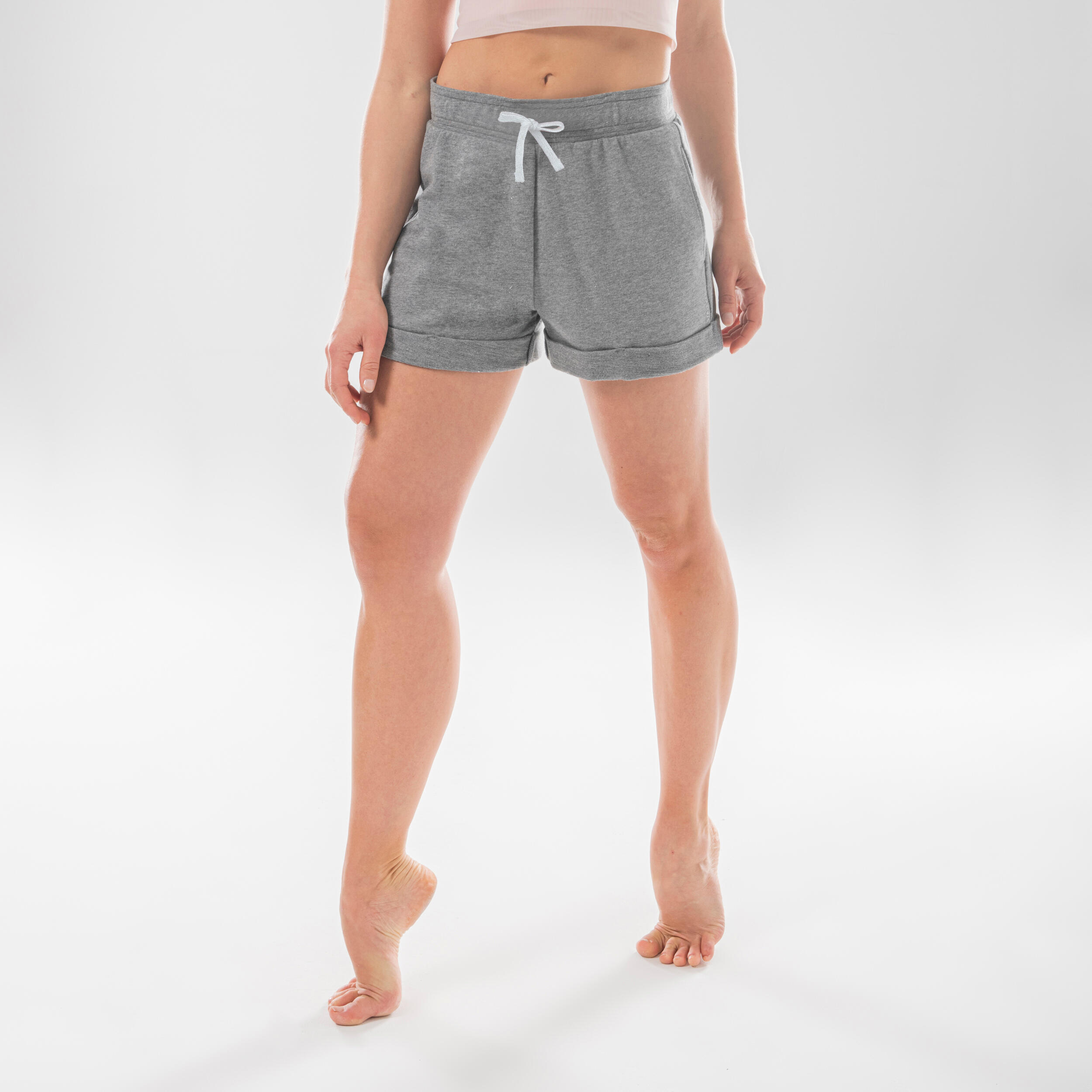 Women's Modern Dance High-Waisted Shorts - Grey 4/6