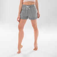 Women's Modern Dance High-Waisted Shorts - Grey