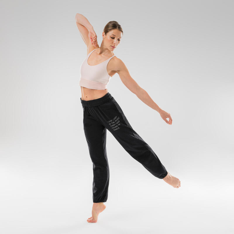 Tanzhose Modern Dance verstellbar Damen schwarz