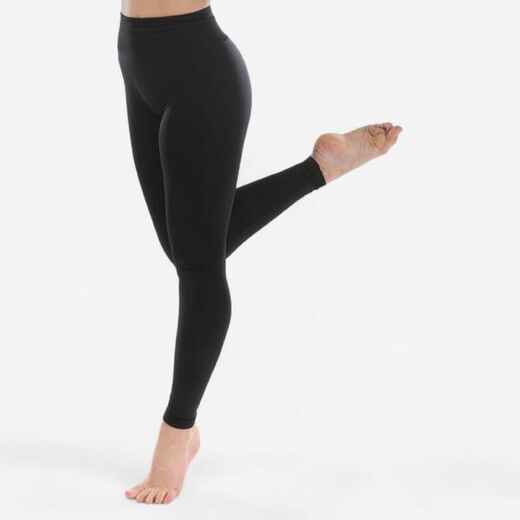 
      Tanzleggings Modern Jazz Dance Mädchen nahtlos hohe Taille - schwarz
  