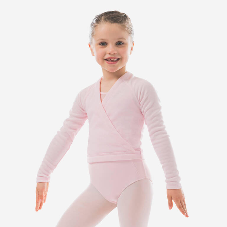 Girls' Ballet Wrap-Over Top - Pink