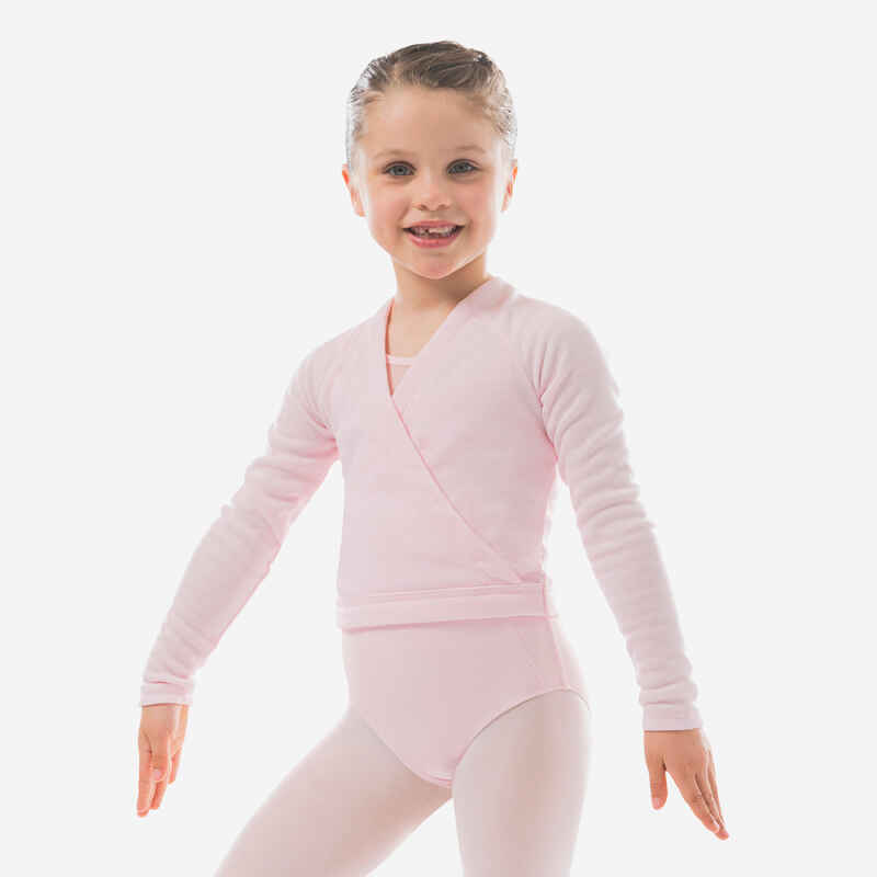 Girls' Ballet Wrap-Over Top - Pink