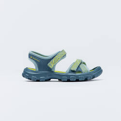 Hiking sandals MH100 KID blue and yellow - children - jr size 7 TO 12.5