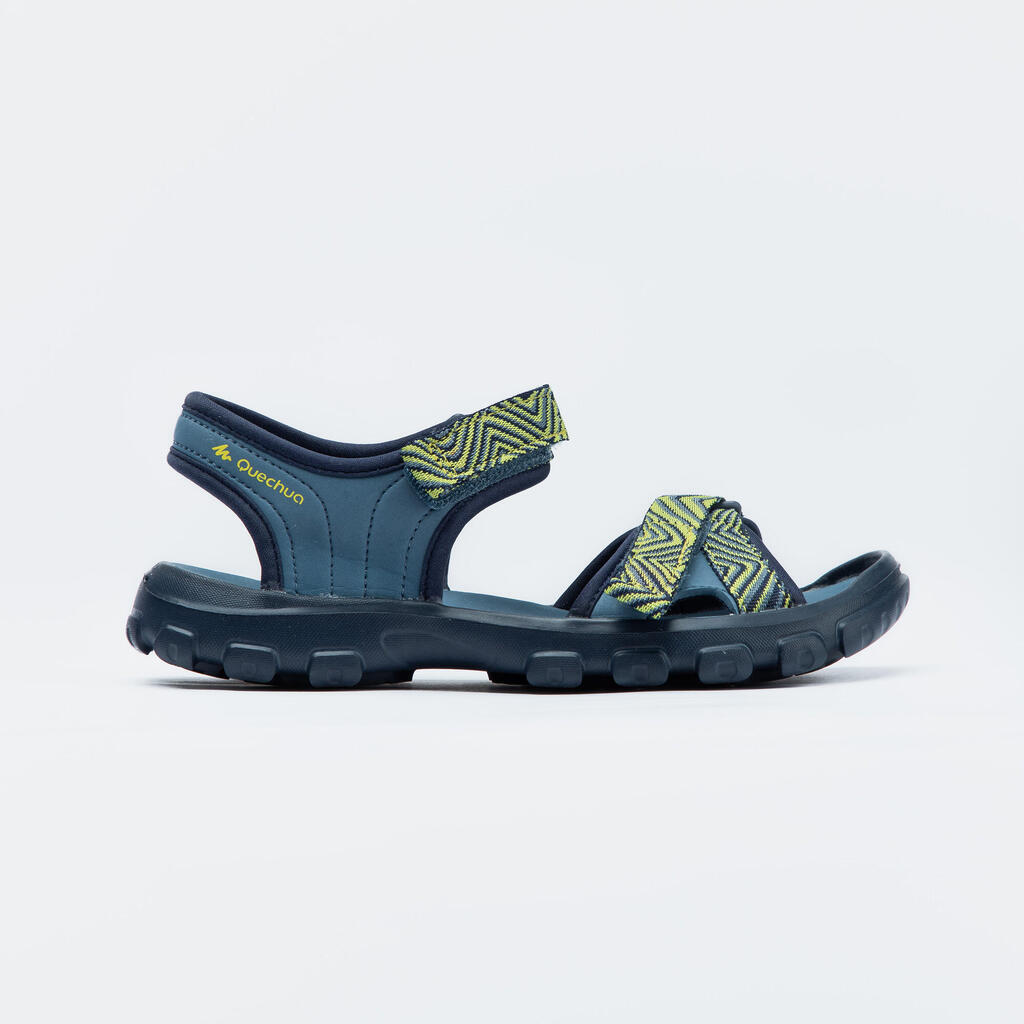 Trekkingsandalen Kinder Gr. 32–37 Wandern - MH100 TW blau/gelb