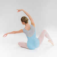 Girls' Mixed Media Ballet Leotard - Blue