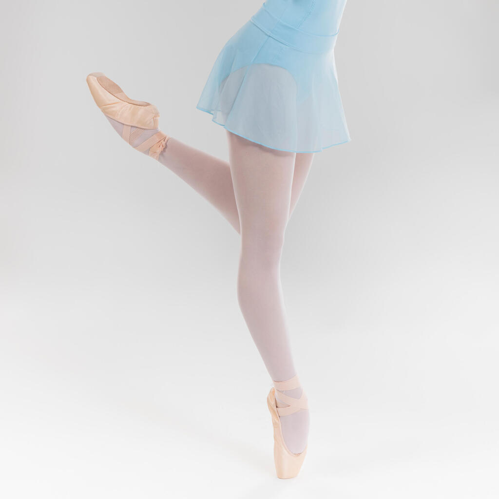 Jupette danse classique rose en voile bleu ciel fille