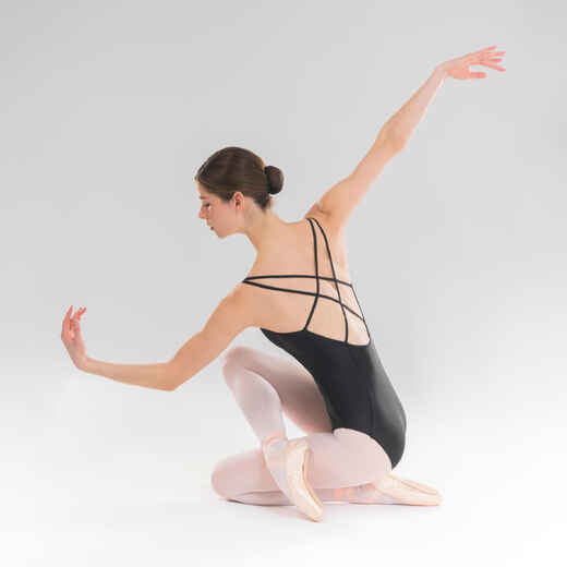 
      Women's Ballet Leotard with Cross-Over Straps - Black
  