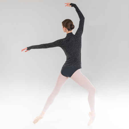Moteriška baletui skirta palaidinė, antracito pilkos spalvos
