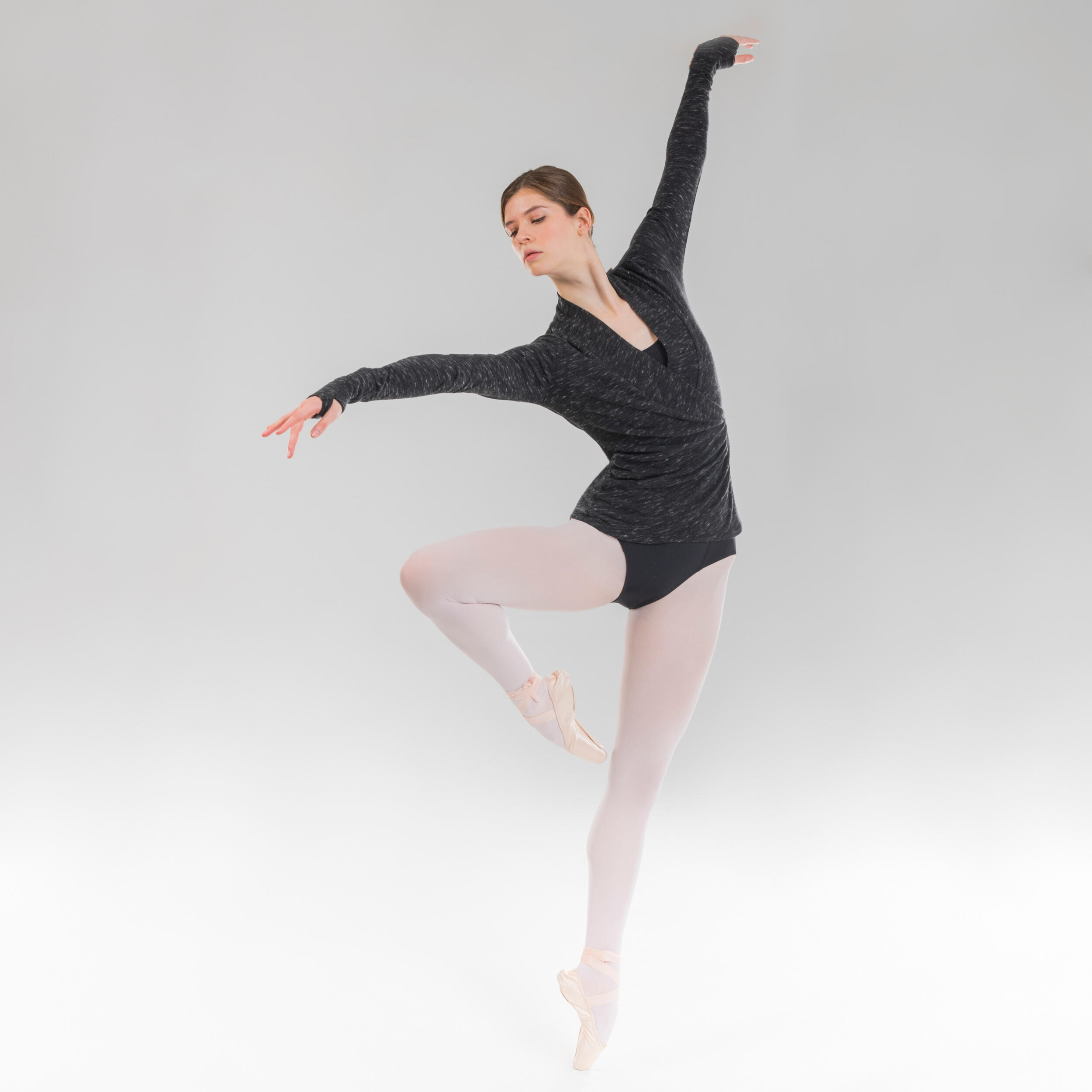 Women's Ballet Wrap Cardigan - 100 Grey - STAREVER