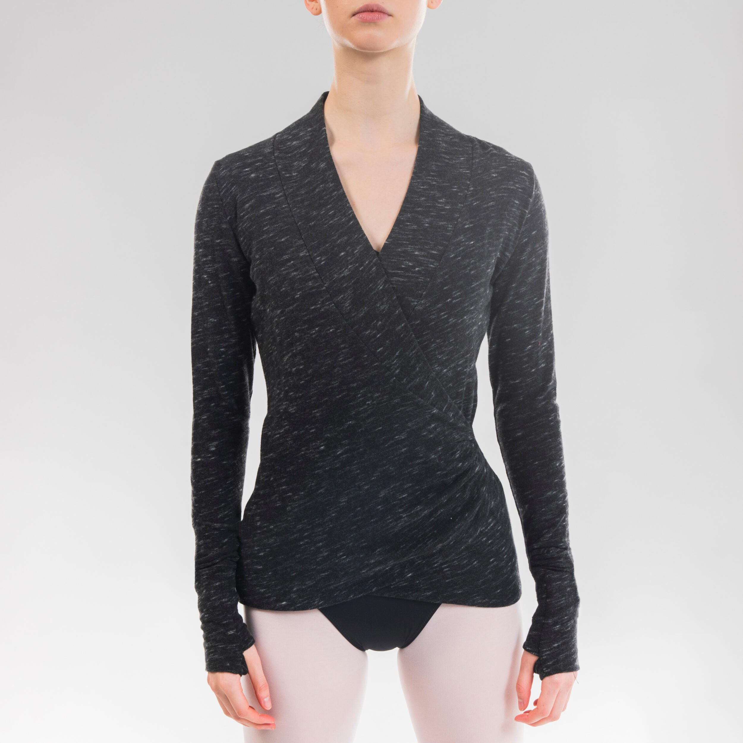 Grey ballet wrap cardigan deals