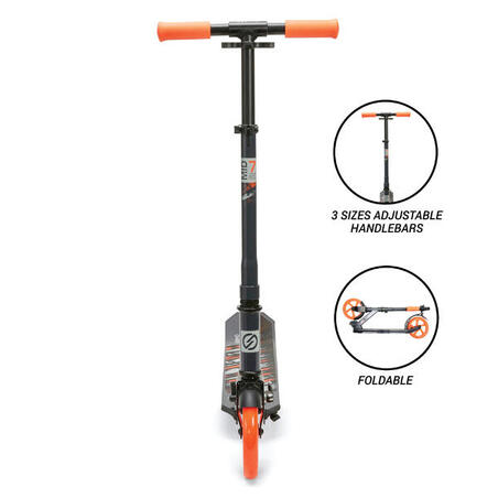 Самокат MID7 з підніжкою синій/помаранчевий