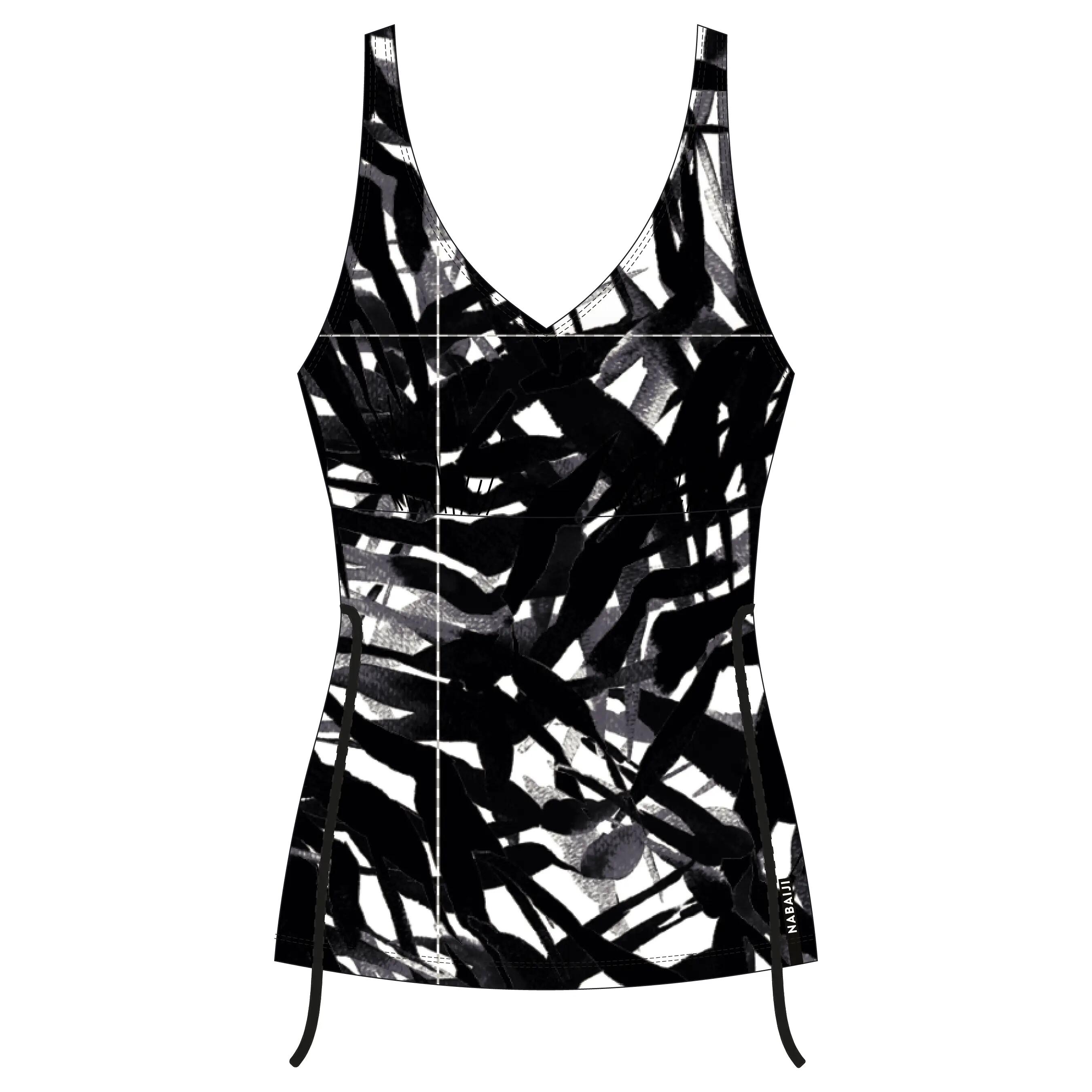 Traje de baño waterpolo mujer negro blanco Tankini - Lily Boo 11/11