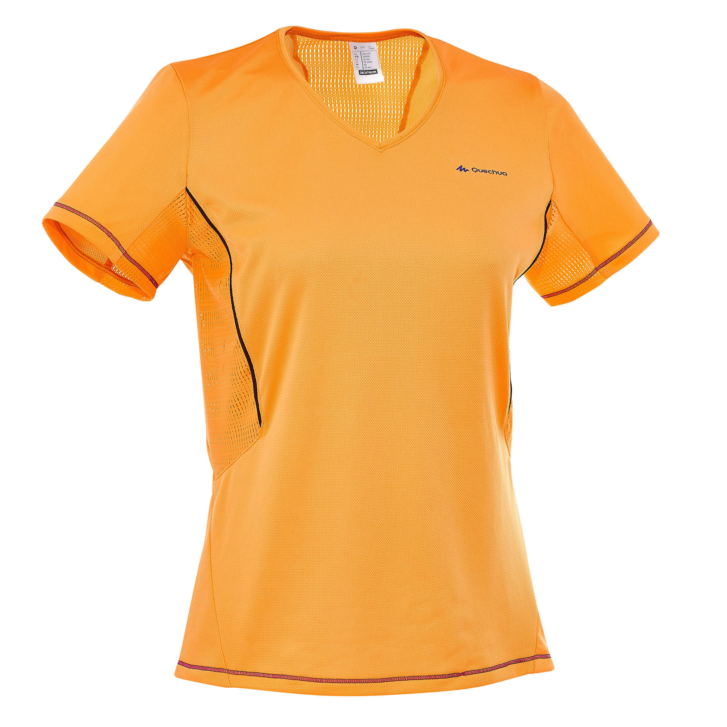 QUECHUA Women's Forclaz 100 short-sleeved Hiking T-shirt Yellow