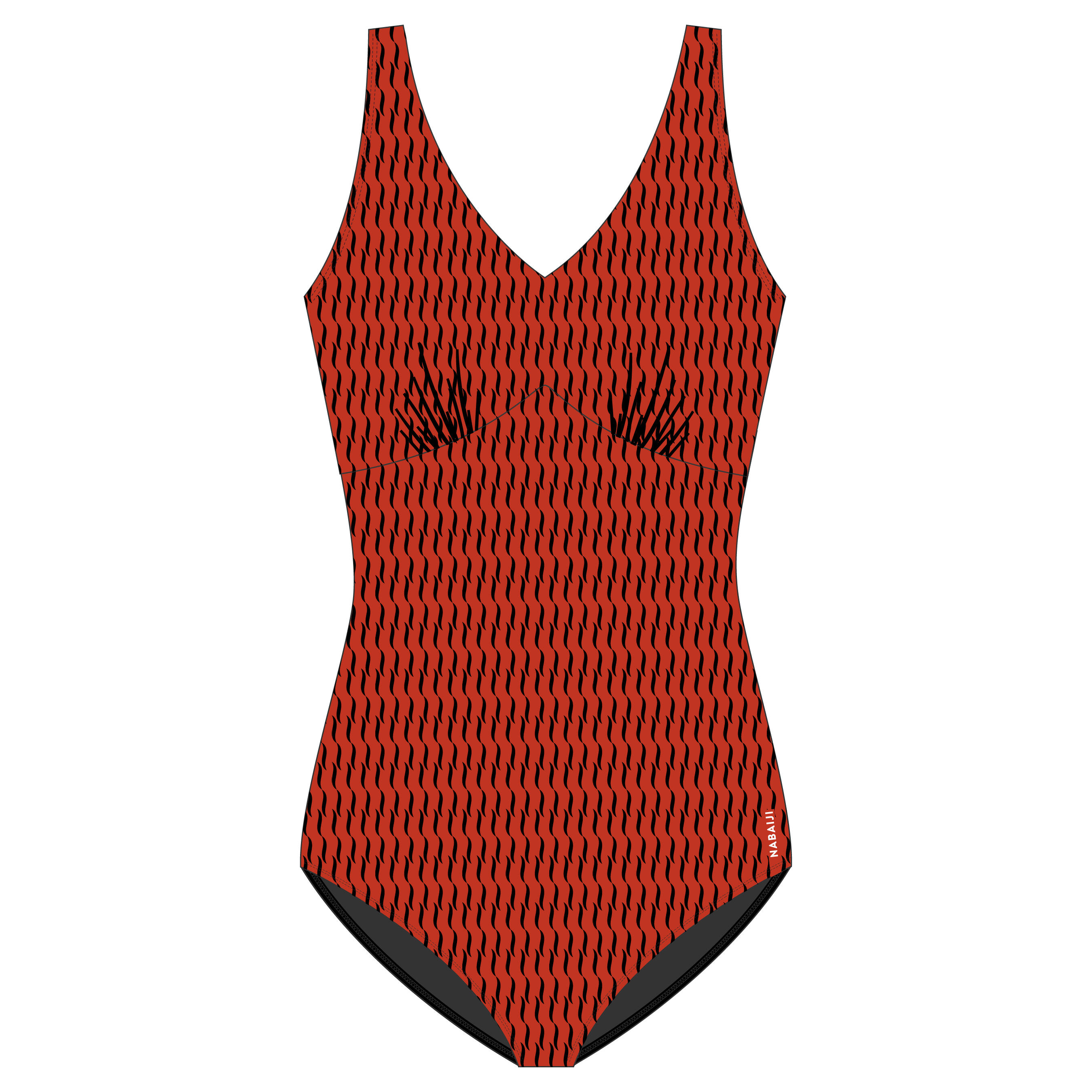 Women's 1-piece swimsuit Romi Salento red | Decathlon