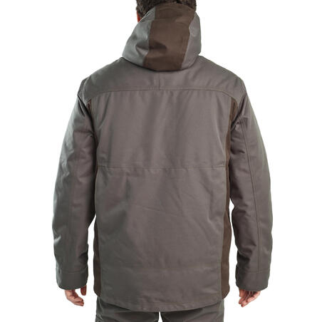 Куртка 500 для полювання водонепроникна тепла зелена