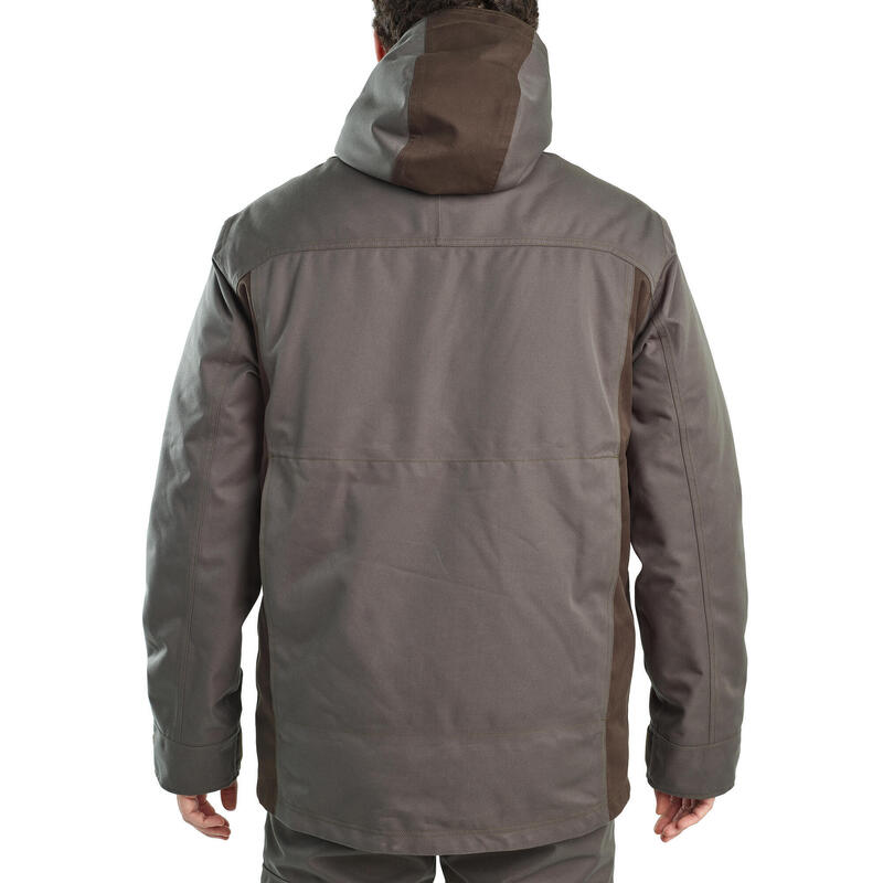 Chaqueta Caza Solognac 500 Adulto Verde Impermeable Cálida -15ºC Guata Polar