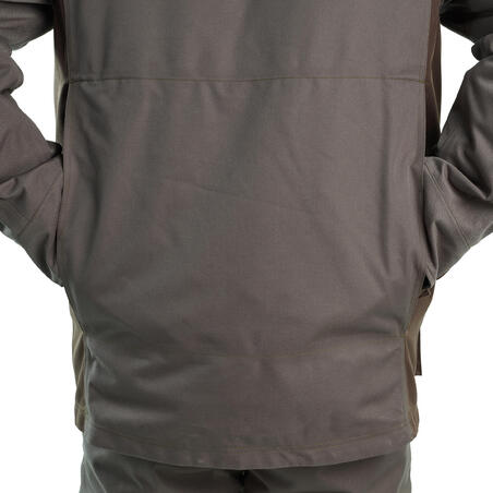 Zelena topla i vodootporna jakna za lov 500
