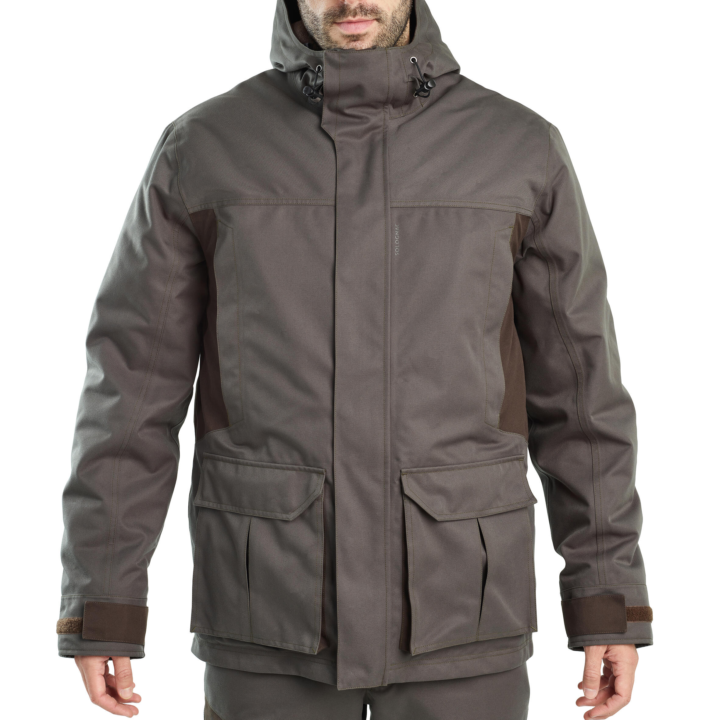 HUNTING WARM WATERPROOF JACKET 500 GREEN Decathlon