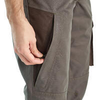 Zelene vodootporne tople pantalone za lov 500