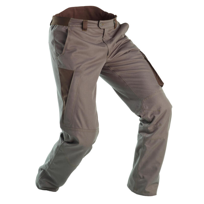 Pantaloni caldi caccia 500 impermeabili verdi