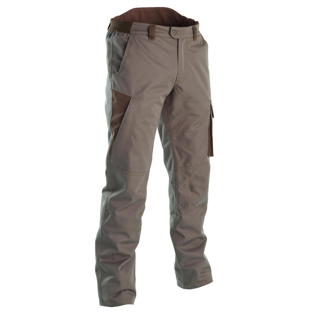 WATERPROOF WARM HUNTING TROUSERS 500 - GREEN