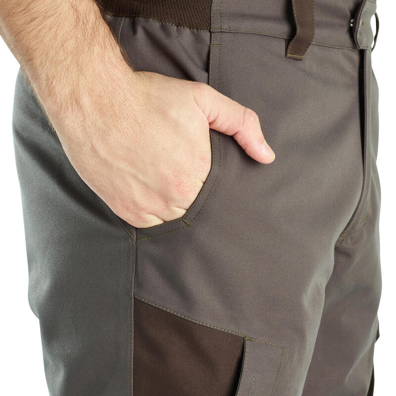 Pantaloni caccia impermeabili caldi 500 verdi