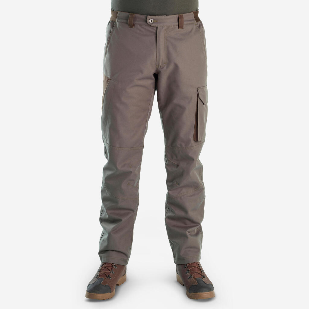 WATERPROOF WARM HUNTING TROUSERS 500 - GREEN