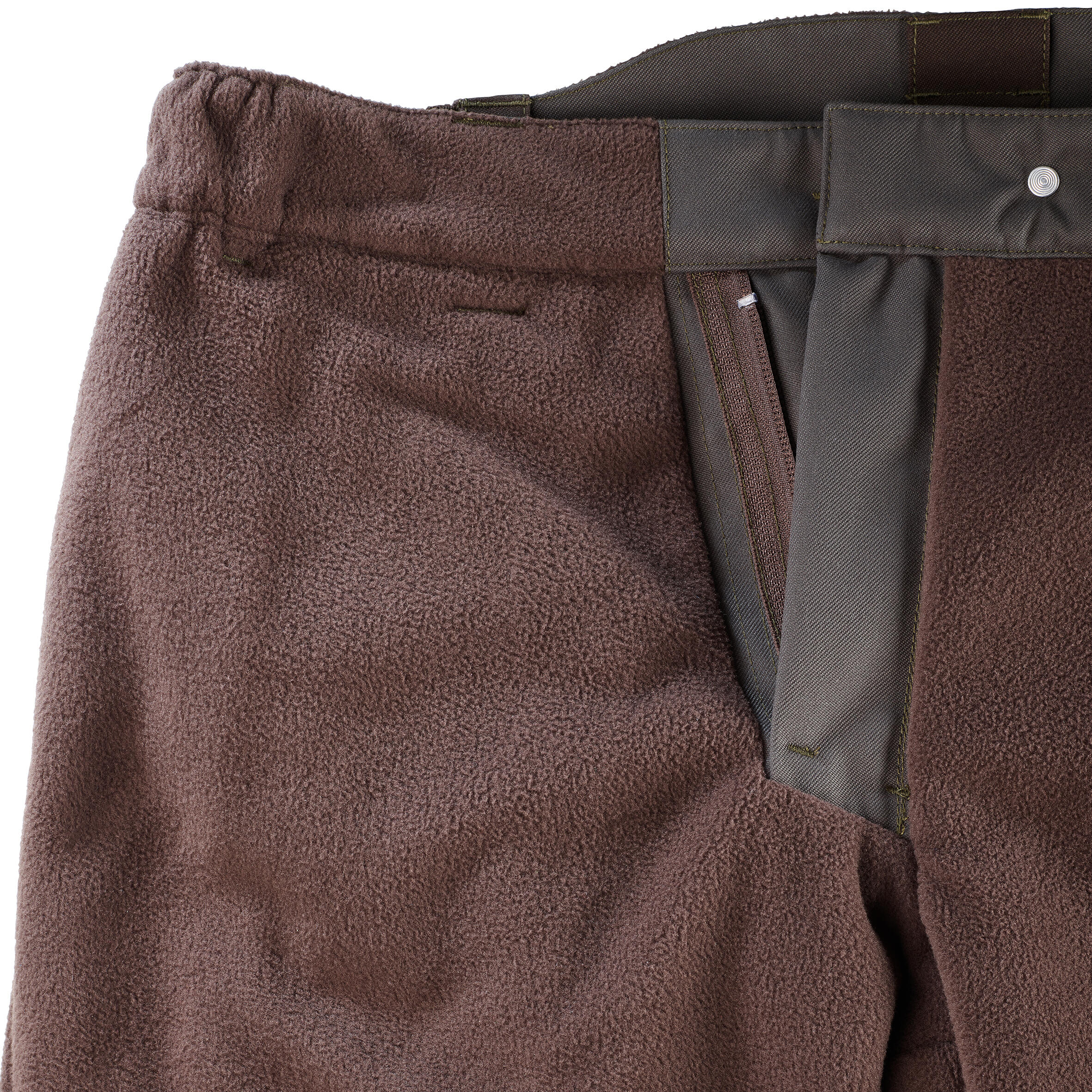 PANTALONI DA CACCIA VERDI IMPERMEABILI WARM 500