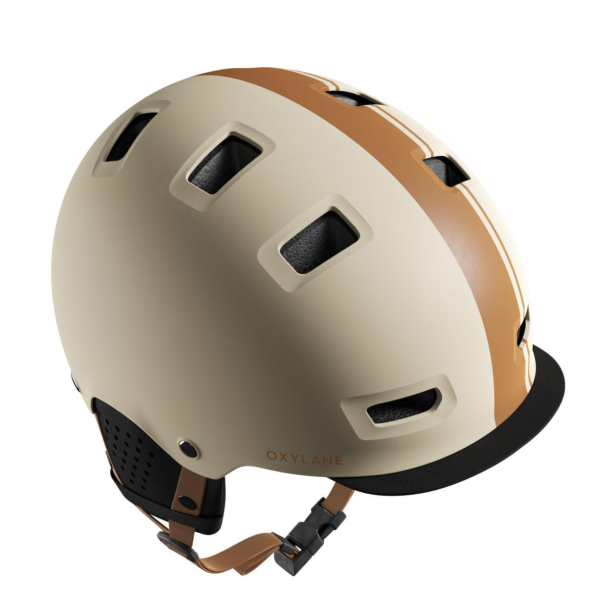 CASQUE VELO VILLE BOL 500  BEIGE GRAPHIQUE