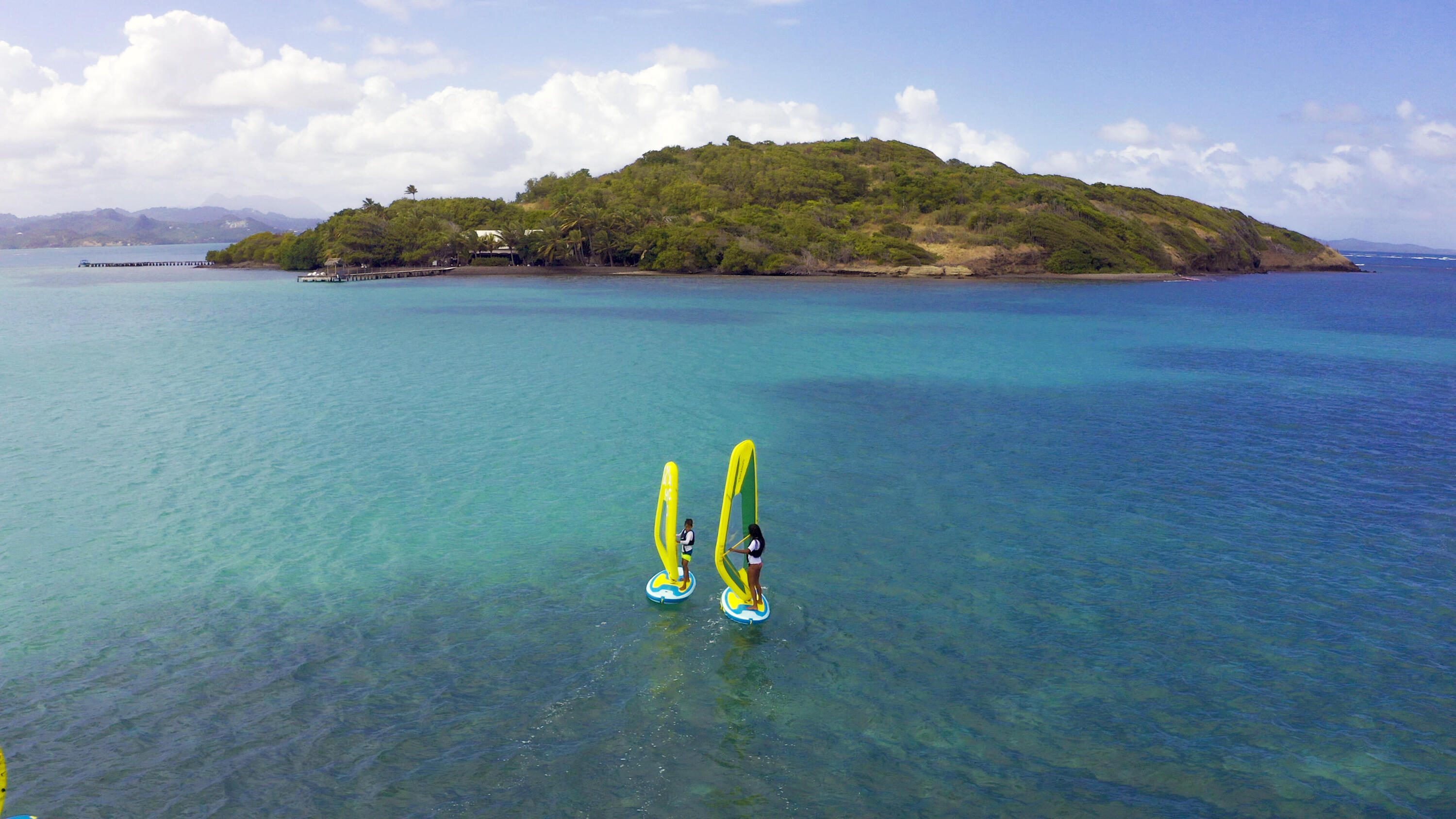 Vela gonfiabile windsurf 100 L/XL azzurra 25/31