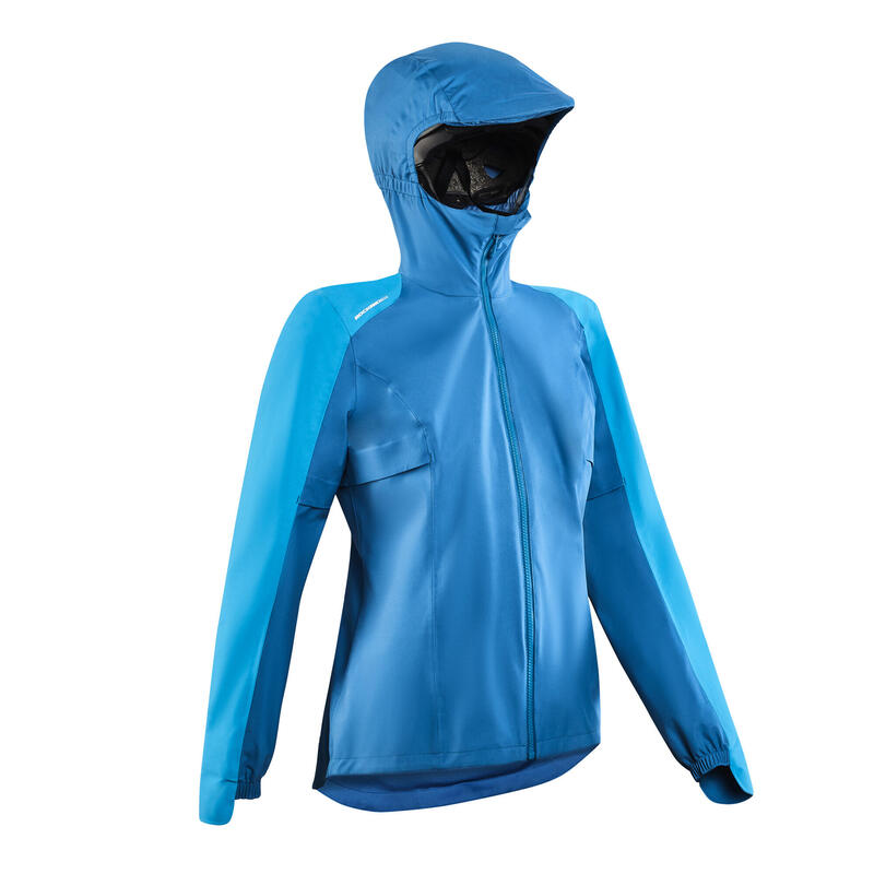 Women's Mountain Biking Rainproof Jacket - Turquoise