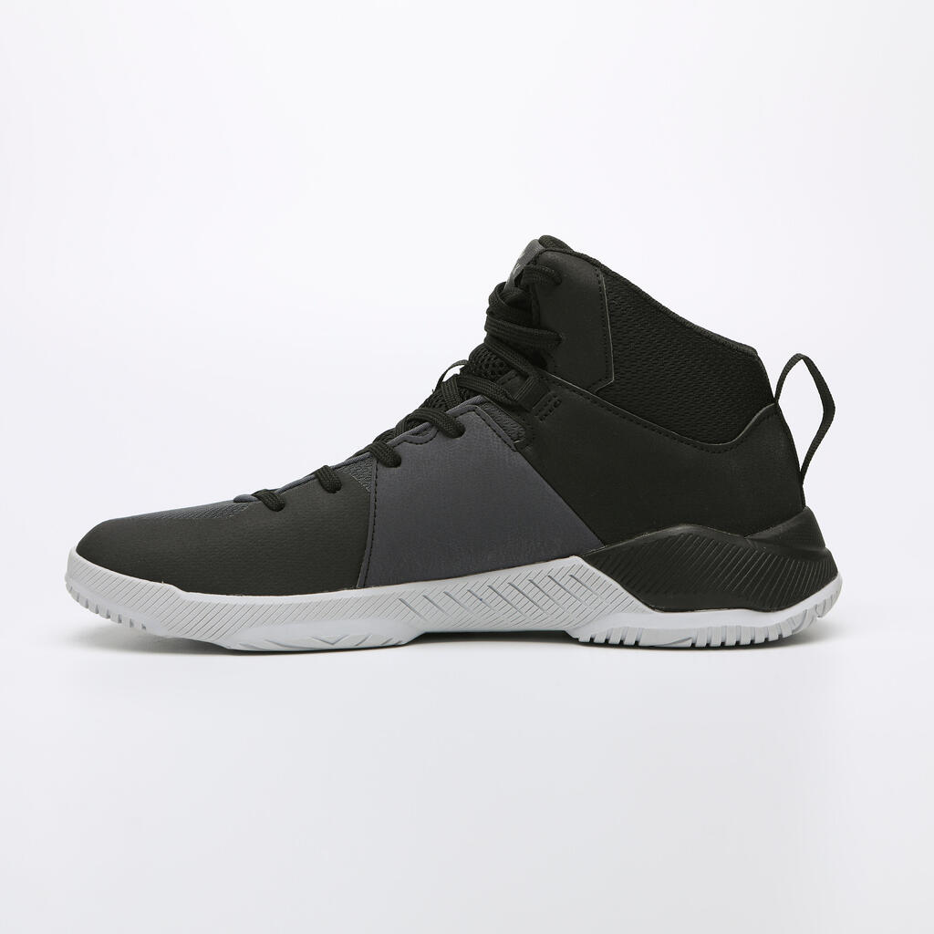 CHAUSSURES DE BASKETBALL HOMME/FEMME DEBUTANT - PROTECT 120 GRIS NOIR