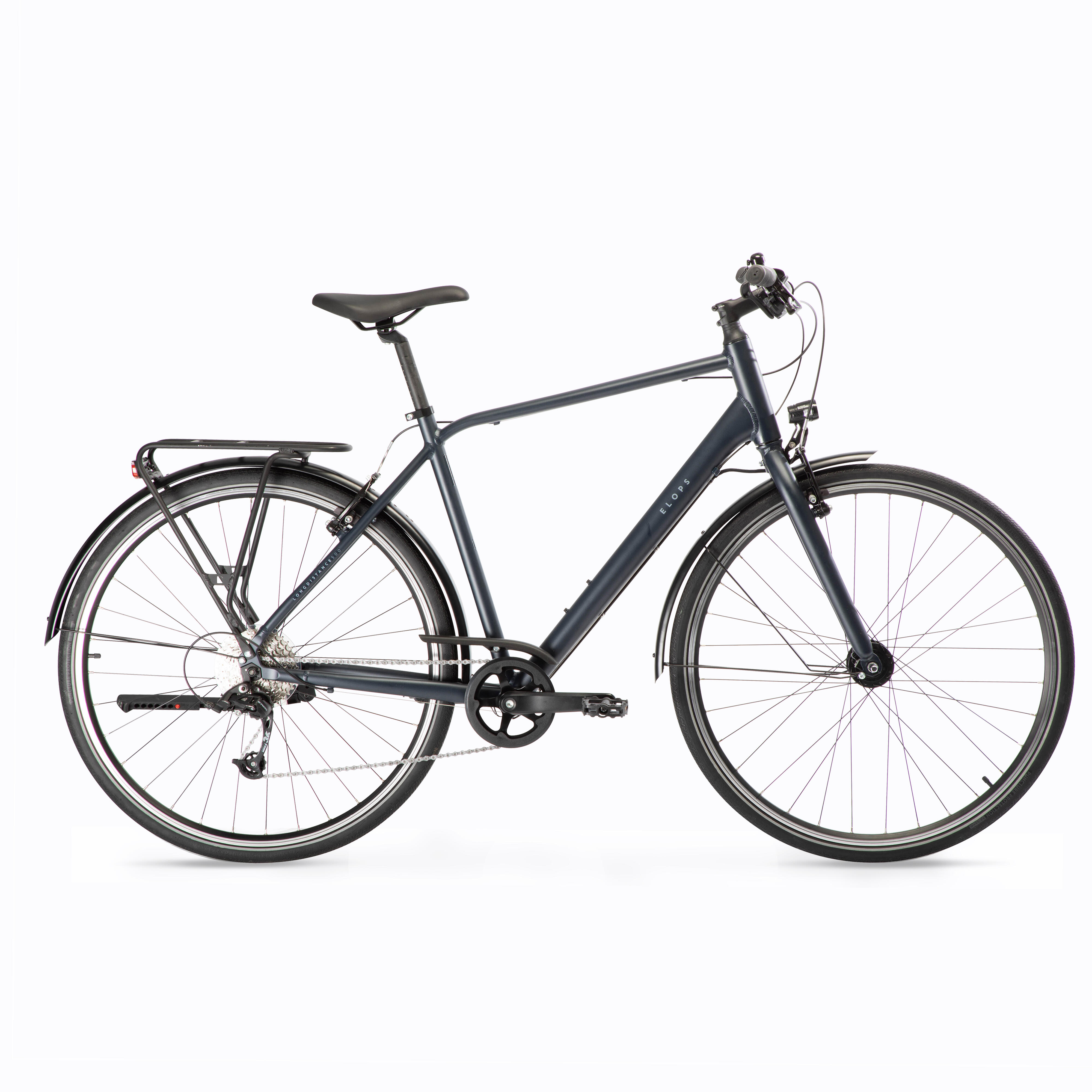 Vélo de ville longue distance à cadre haut 500 - ELOPS
