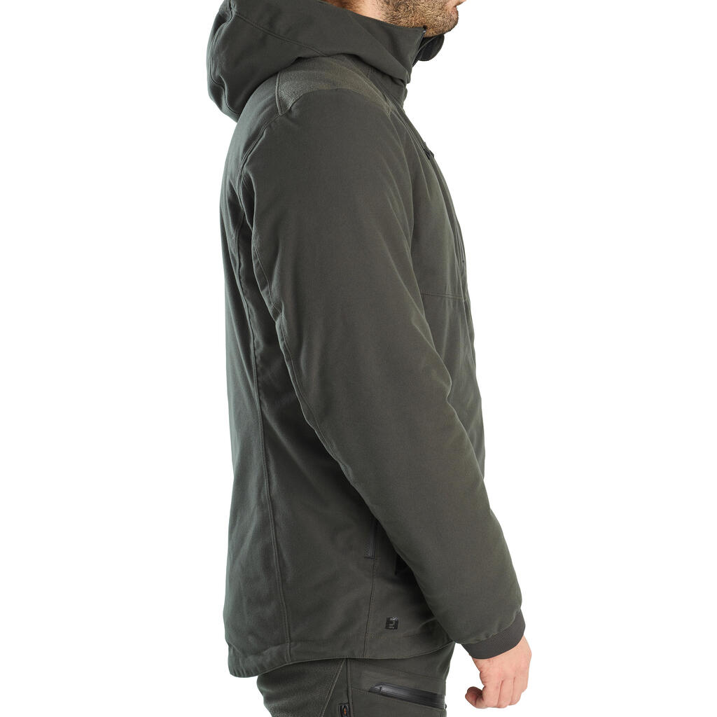 Jagd-Regenjacke 900 warm geräuscharm grün 