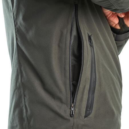 Куртка тепла 900 чорна 900 для полювання водонепроникна зелена