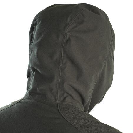 Куртка тепла 900 чорна 900 для полювання водонепроникна зелена