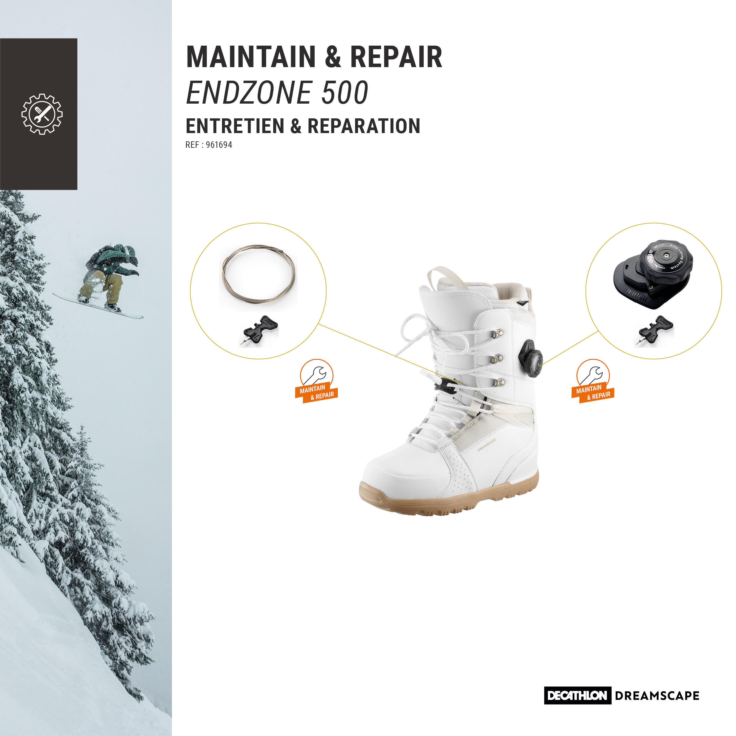 Scarponi snowboard donna ENDZONE bianchi 2/13