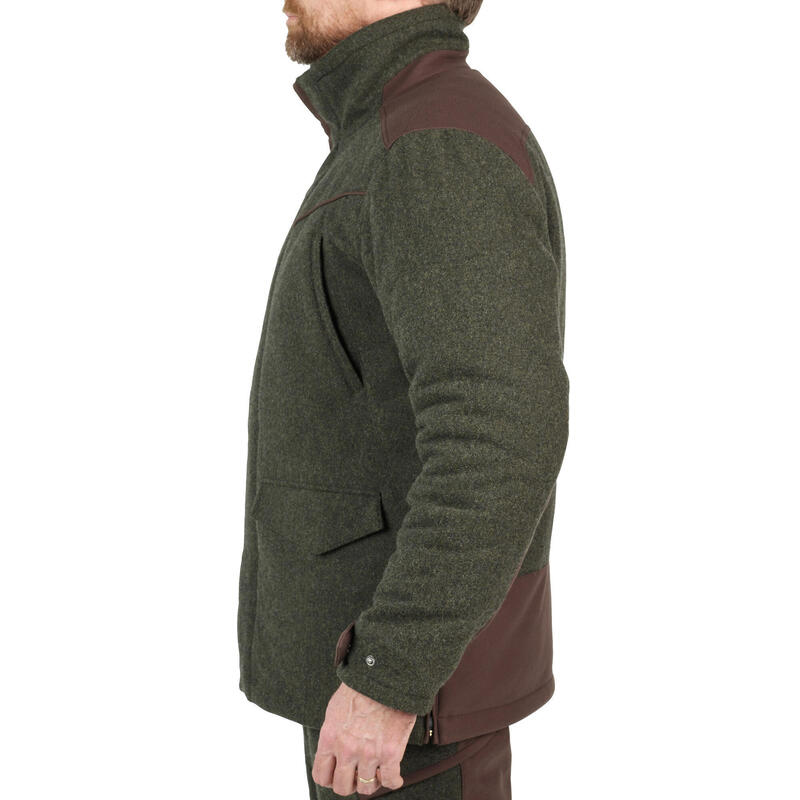 Jagdjacke 900 Loden warm geräuscharm grün 