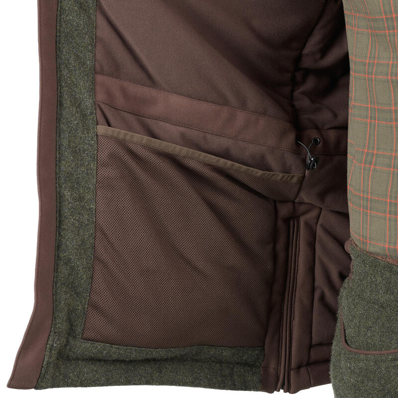 Jagdjacke 900 Loden warm geräuscharm grün 