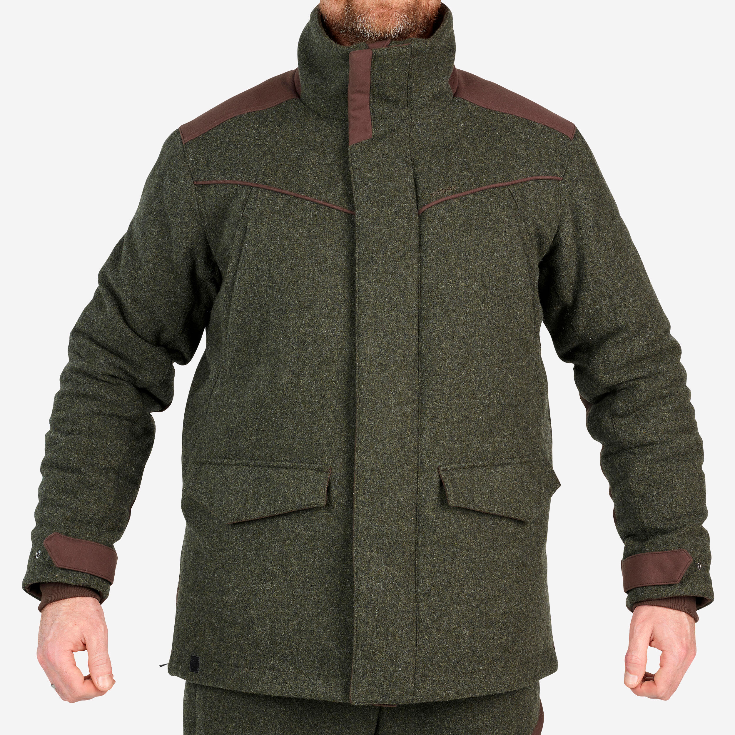 Green wool store hunting jacket