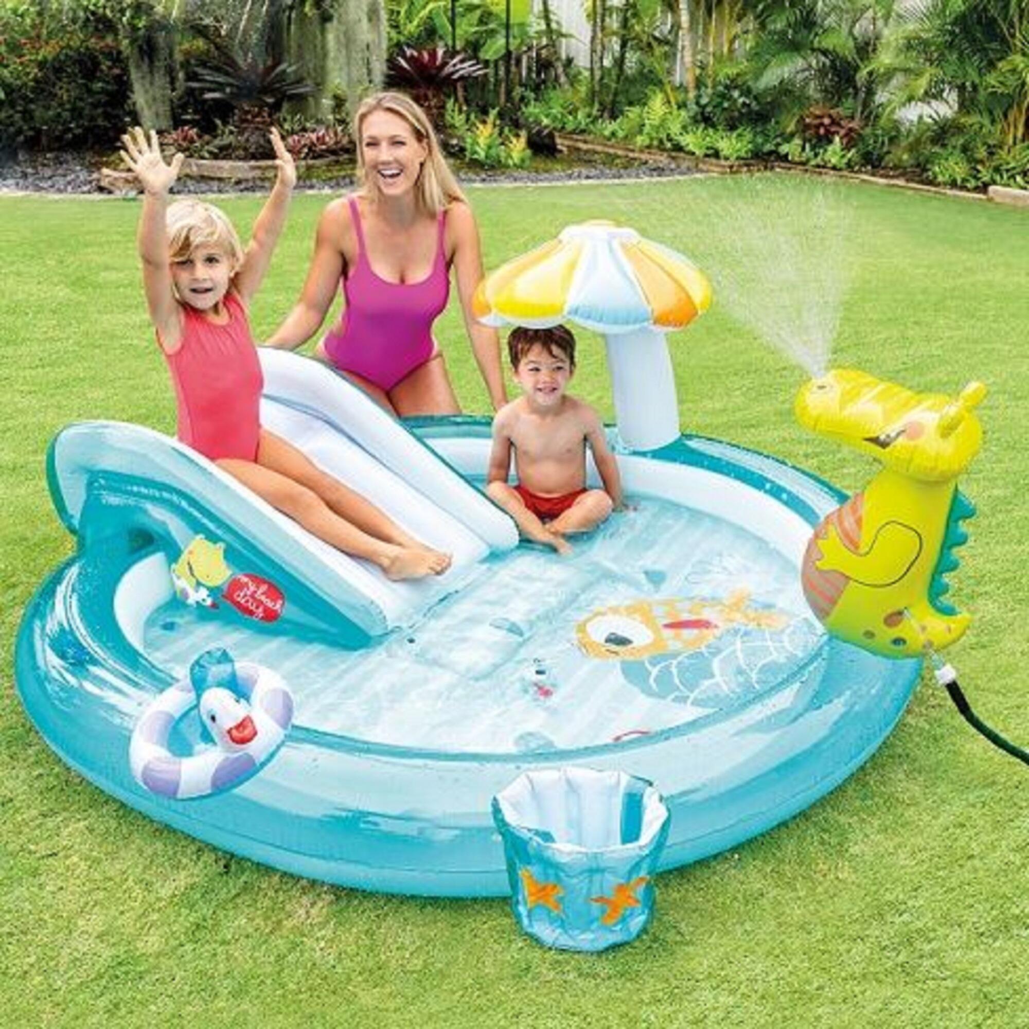 Piscine Parc Aquatique Intex Avec Toboggan Pour Les Enfants De Plus De 3 Ans Intex Decathlon