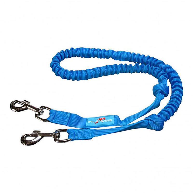 Guinzaglio canicross/trekking INLANDSIS CROSSER 2 cani piccoli blu